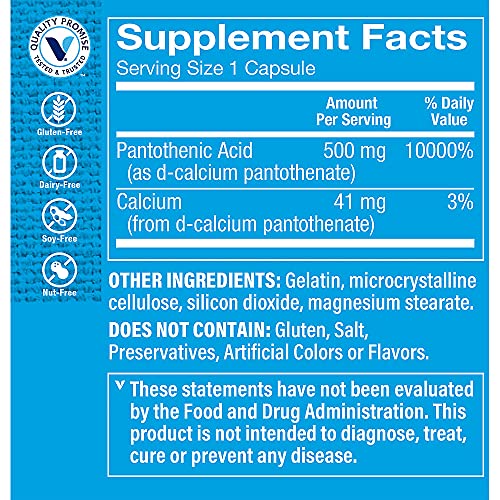 Version 1.0.0 The Vitamin Shoppe cápsulas ácido pantoténico 500mg