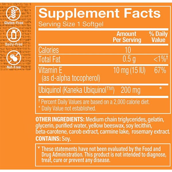Frasco y botella de CoQ10 The Vitamin Shoppe
