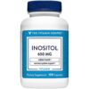 Frasco de cápsulas The Vitamin Shoppe Inositol 650mg