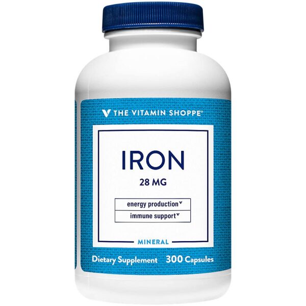 Version 1.0.0 Frente del envase The Vitamin Shoppe Hierro 28 mg