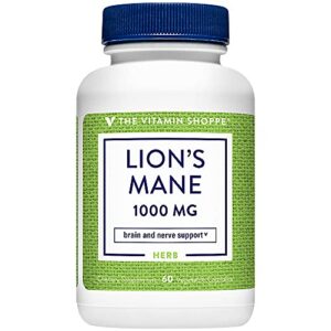 The Vitamin Shoppe Lion's Mane cápsulas vegetales apoyo cerebral