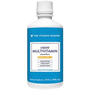 Frasco de multivitamínico líquido The Vitamin Shoppe 32 oz