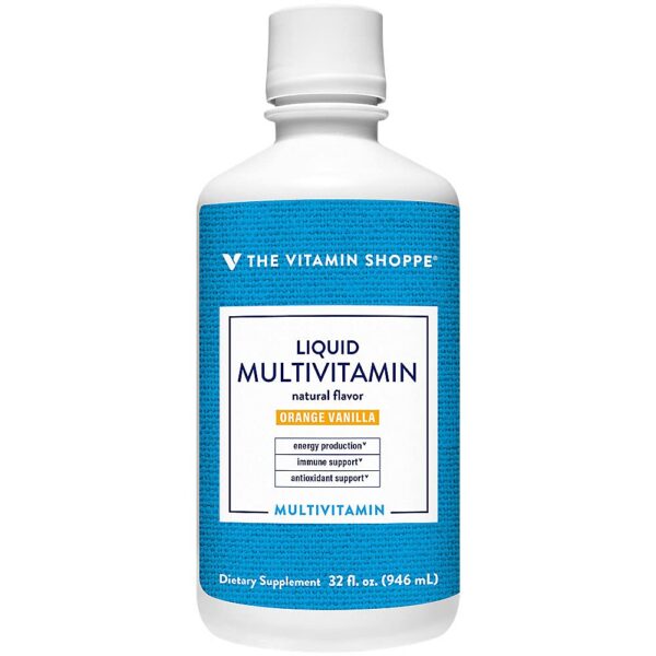 Frasco de multivitamínico líquido The Vitamin Shoppe 32 oz