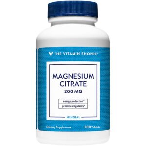 Frente del frasco The Vitamin Shoppe Magnesium Citrate 200 mg