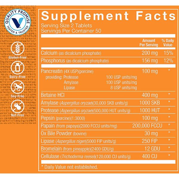 Version 1.0.0 Tabletas The Vitamin Shoppe Multi Enzyme en superficie