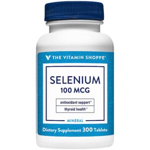 Frasco frontal del selenium 100mcg The Vitamin Shoppe