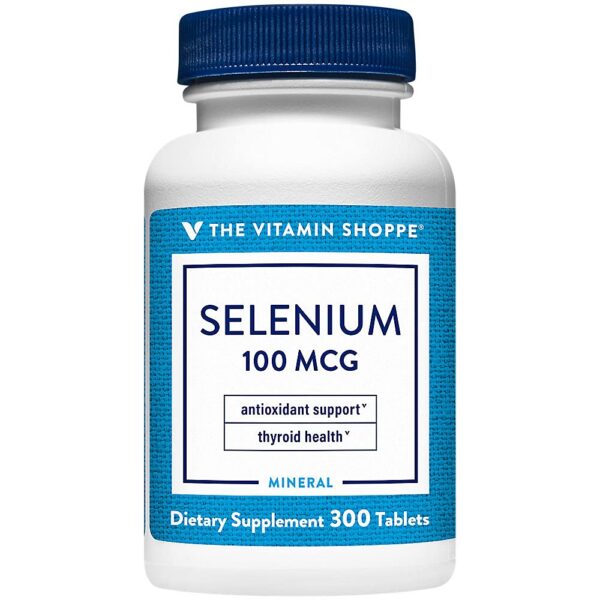 Frasco frontal del selenium 100mcg The Vitamin Shoppe