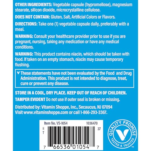 Version 1.0.0 The Vitamin Shoppe suplemento complejo b etiqueta nutrientes