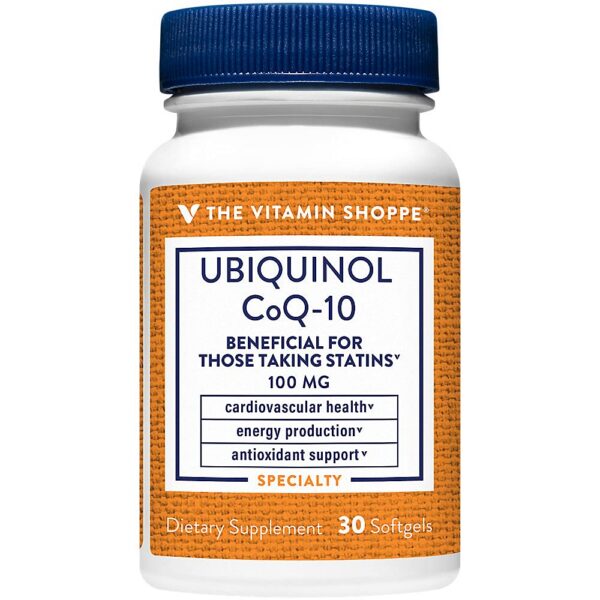 Frontal de frasco The Vitamin Shoppe Ubiquinol CoQ-10 100 mg