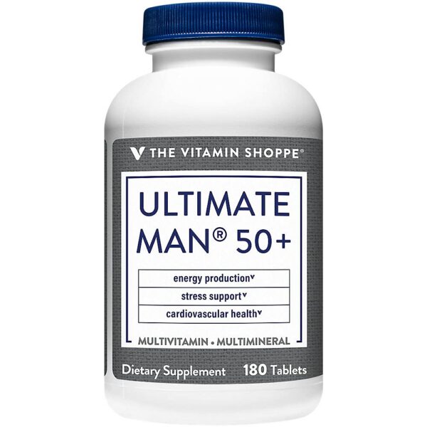 The Vitamin Shoppe Ultimate Man 50+ multivitamínico envase frontal