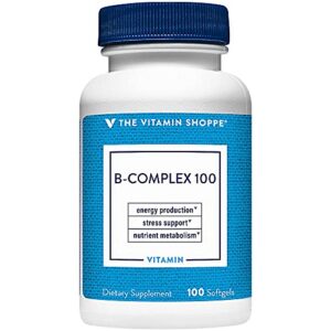 The Vitamin Shoppe Vitamin B-Complex 100 softgels frasco frontal