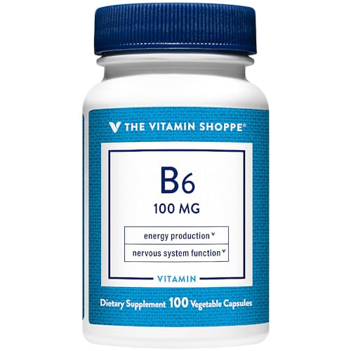 The Vitamin Shoppe vitamina b6 100mg frasco 100 cápsulas