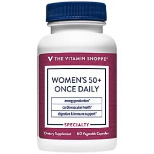Frasco de The Vitamin Shoppe Mujer 50+ cápsulas