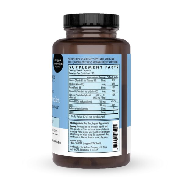 Cápsulas fáciles de tragar del complejo de vitaminas B