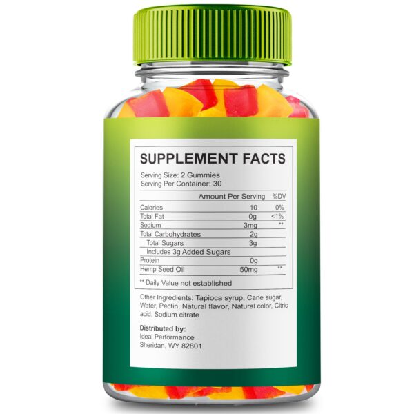 Version 1.0.0 TherBloom gomitas cáñamo etiqueta lateral