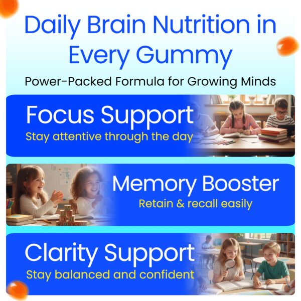 gomitas memoria y concentración para niños - empaque