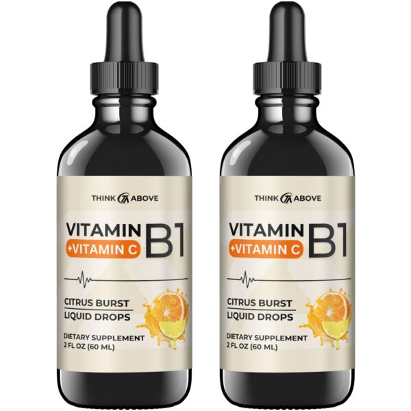 Frente del frasco Think Above B1 y C gotas líquidas