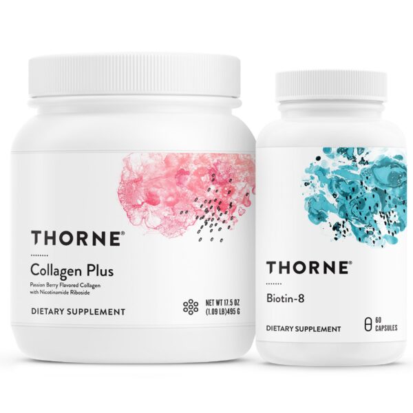 THORNE Collagen Plus y Biotin botella frontal