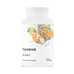 Version 1.0.0 Thorne GI Relief suplemento digestivo 180 cápsulas apoyo salud intestinal
