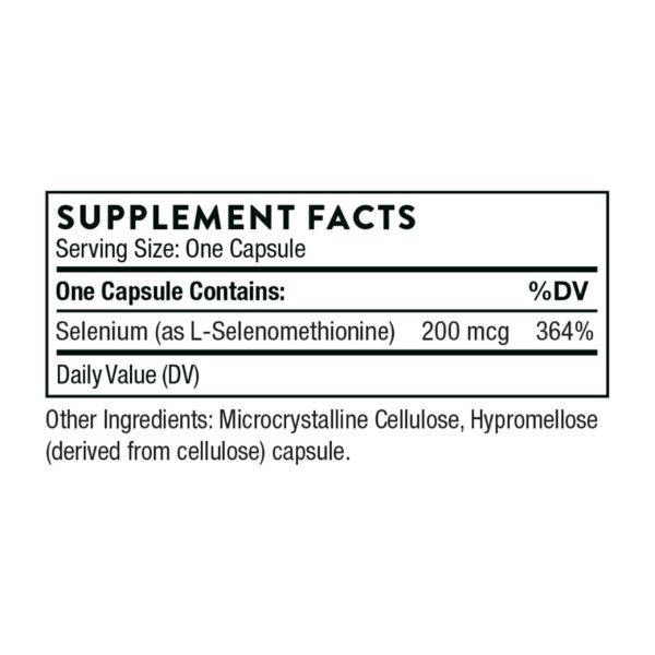 Version 1.0.0 Frasco con cápsulas Thorne Selenio