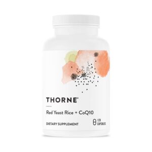 Tabla nutricional de suplementos THORNE omega-3 y CoQ10