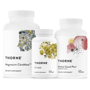 Frente del set THORNE Essential Wellness Trio