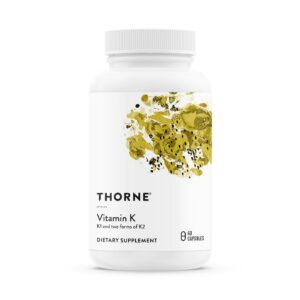 Frente del envase THORNE Vitamin K 60 cápsulas