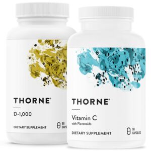 Frente de THORNE Vitamina D3 y Vitamina C
