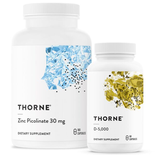 Frente de envase Thorne Zinc y Vitamina D3