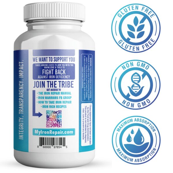 Cápsulas de gelatina bovina para Iron Repair