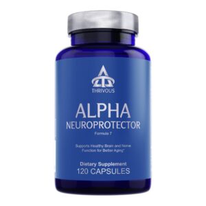 Etiqueta frontal de Thrivous Alpha Neuroprotector