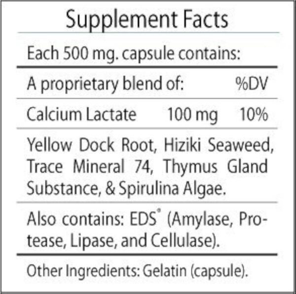 Etiqueta del producto Thyroid Health One