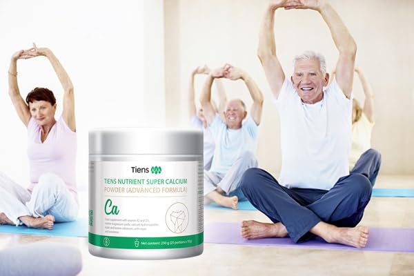 Envase TIENS calcio en polvo vista lateral