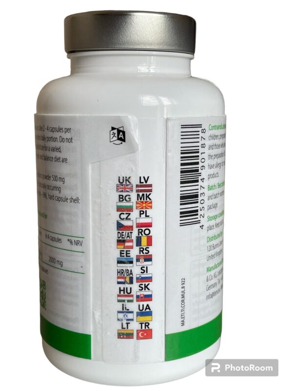 Etiqueta frontal suplemento Tiens Cordyceps 100 cápsulas