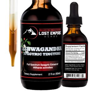 Tinctura Ashwagandha líquida orgánica Lost Empire Herbs 2 oz