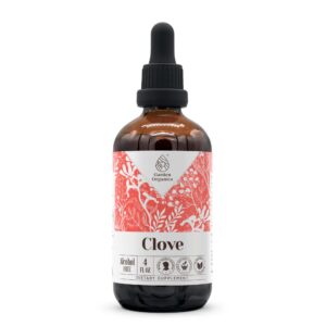 Tinctura natural clavo Garden Organics sin alcohol frasco 4 onzas