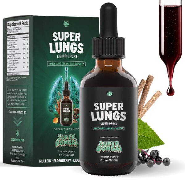 Tinctura Super Lungs gotas gordolobo soporte pulmonar 2oz