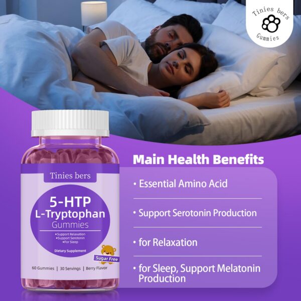 Envase y etiqueta Tinies bers gomitas triptófano