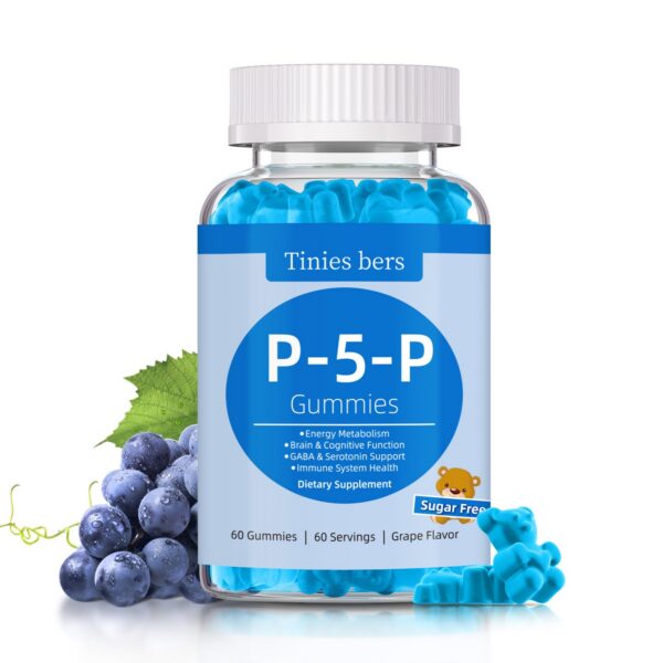 Gomitas P5P sabor Uva Tinies bers frasco