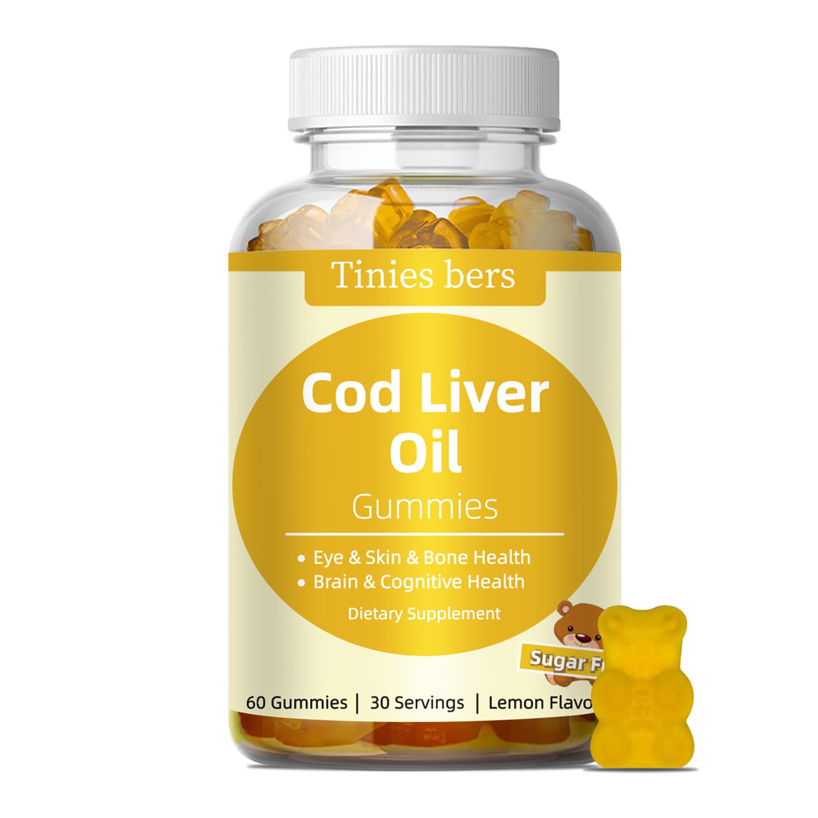 Tinies bers Vitamin D3 & K2, 5000 IU / 100 mcg