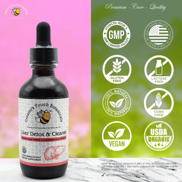 Etiqueta botella Creator's Touch Tinte Detox Alimentos naturales