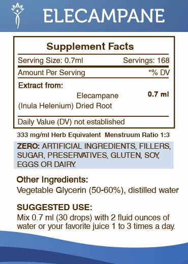Tinte sin alcohol elecampana suplemento natural 120 ml