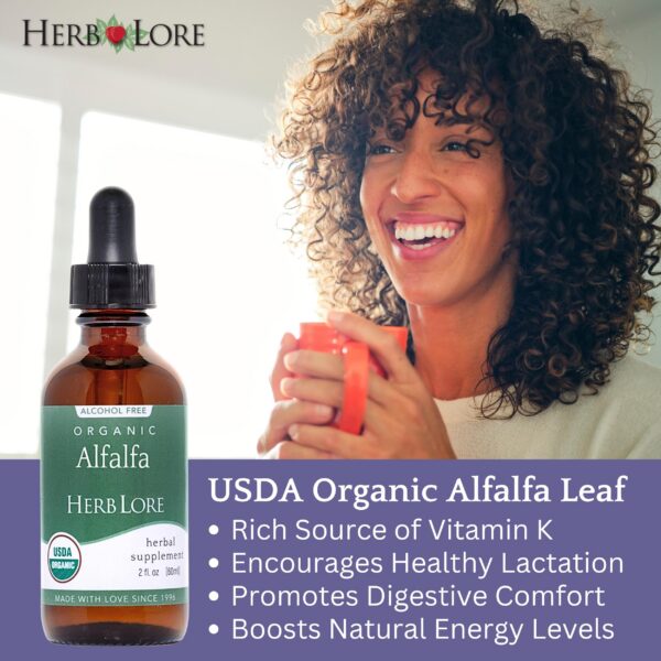 Tintura alfalfa herb lore apoyo energía natural y digestión saludable