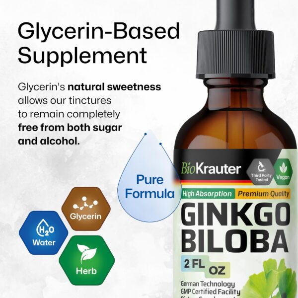 Extracto natural BIO KRAUTER Ginkgo Biloba y otras hierbas en cápsulas