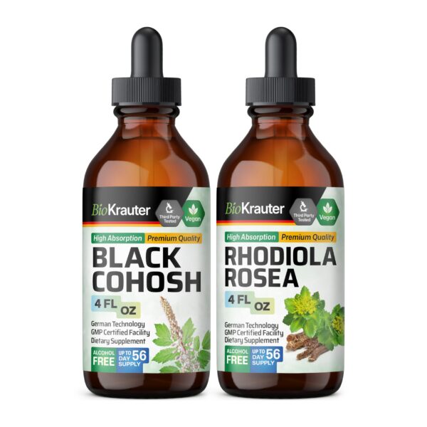 Version 1.0.0 Tintura de cohosh negro Bio Krauter 4 fl oz botella