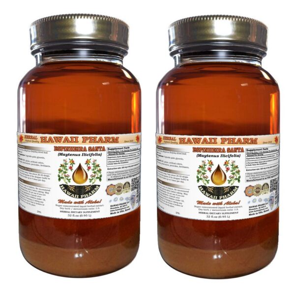 Botella de tintura concentrada de Espinheira Santa de Hawaii Pharm