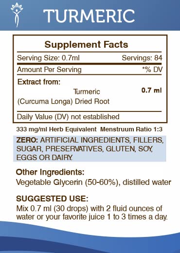 Tintura de cúrcuma 2 oz para salud y bienestar natural