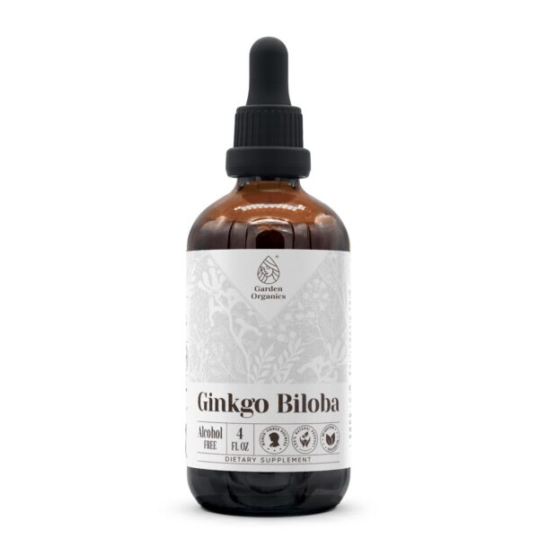 Ginkgo biloba tintura sin alcohol gotas líquidas botellas