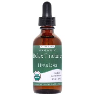 Version 1.0.0 Tintura Herb Lore Relax botella 2 fl oz extracto orgánico