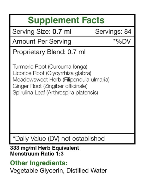 Tintura herbal Tribal Inflam-Ease sin conservadores ni rellenos